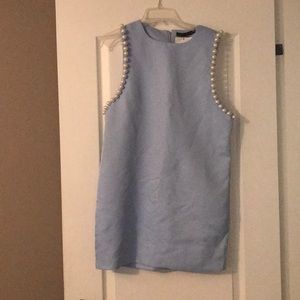 English factory blue pearl dress